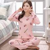 deanwangkt Women Pajamas Set Girl Sleepwear Pijama Long Women Pyjamas Suit Female Clothing Set  Nightwear