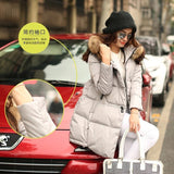 deanwangkt Women Parkas Long Thick Warm Jacket Hooded Fur Zipper Yellow Elegant Ladies Coats Solid Female clothing Parka Femme