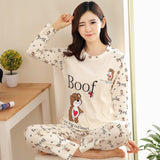 deanwangkt Women Pajamas Set Girl Sleepwear Pijama Long Women Pyjamas Suit Female Clothing Set  Nightwear