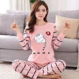 deanwangkt Women Pajamas Set Girl Sleepwear Pijama Long Women Pyjamas Suit Female Clothing Set  Nightwear