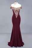 DEANWANGKT Burgundy Lace Mermaid Prom Dresses Long Sexy Open Back Cap Sleeve Evening Party Dresses Vestido de Festa