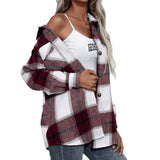 deanwangkt  Spring Autumn Women Coats Casual Loose Vingage Long Sleeve Shirts Turn-down Collar Single Breasted Outerwear Plaid Jackets