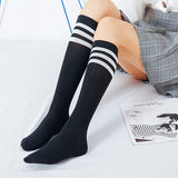 deanwangkt Japanese Reflective Stockings Bandage Lolita Socks Long Knee Socks Korea Style Women White Cotton Socks Cosplay JK Socks Cute