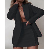 deanwangkt  New Fashion 2 Piece Set Women Streetwear Candy Colour Basic Blazer Sets Coat + Shorts Slim Suit Jacket