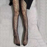 deanwangkt  Lolita Dark Gothic Tights Women Y2k Preppy Style Mall Goth Punk Spider High Waist Jk Socking Emo Alt Fishnet Stockings