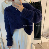 Christmas Gift Deanwangkt Women Sweater Pullover Female Knitting Overszie Long Sleeve Loose Elegant Knitted Thick Outerwear Womens Winter Sweaters