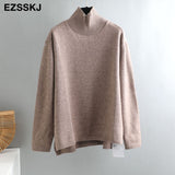 Christmas Gift Autumn Winter O-NECK oversize thick Sweater pullovers Women Deanwangkt loose cashmere  turtleneck Sweater Pullover female Long Sleeve