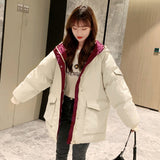Christmas Gift Deanwangkt New Winter Clothes Korean Version Loose Winter Mid-length Coat Down Padded Coat Padded Jacket Women's Thick Padded Jacket