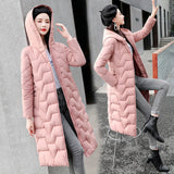 Christmas Gift  Winter Hooded Long Women Parkas Jacket Slim Warm Casual Elegant Office Ladies Parkas Thicken Basic Belt Zipper Coats