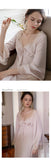 deanwangkt Romantic Nightgown Nightwear Princess Women Vintage Sleepwear Satin