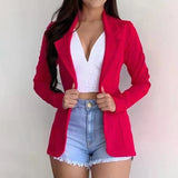 deanwangkt  Spring Oversize Women's Blazer Coat Red Solid Jacket Long Sleeve Fashion Blazers Female Autumn Formal Office Lady Clothing