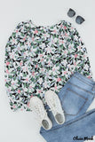 Deanwangkt - Green lace-up blouse with floral print