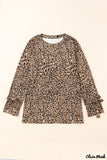 Deanwangkt - Leopard Print Long Sleeve Blouse