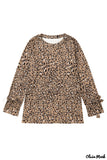 Deanwangkt - Leopard Print Long Sleeve Blouse