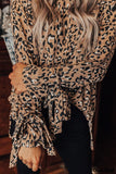 Deanwangkt - Leopard Print Long Sleeve Blouse