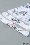 Deanwangkt - White floral blouse with 3/4 flared sleeves