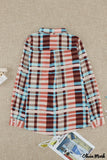 Deanwangkt - Multicolor Plaid Long Sleeve Pocket Shirt