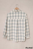 Deanwangkt - Turn-down Collar Button-Up Plaid Shirt