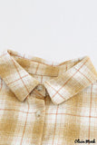 Deanwangkt - Turn-down Collar Button-Up Plaid Shirt