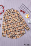 Deanwangkt - Plaid Button-Up Long Sleeve Shirt