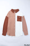 Deanwangkt - Brown textured long sleeve shirt with pocket