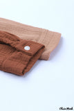 Deanwangkt - Brown textured long sleeve shirt with pocket