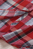 Deanwangkt - Red checkered button down blouse with pocket