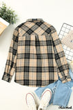 Deanwangkt - Khaki Check Button Long Sleeve Shirt