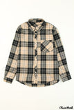 Deanwangkt - Khaki Check Button Long Sleeve Shirt