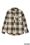 Deanwangkt - Khaki Check Button Long Sleeve Shirt