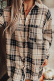 Deanwangkt - Khaki Check Button Long Sleeve Shirt