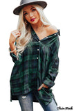 Deanwangkt - Green Check Loose Fit Boyfriend Shirt