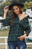 Deanwangkt - Green Check Loose Fit Boyfriend Shirt