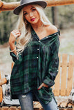 Deanwangkt - Green Check Loose Fit Boyfriend Shirt