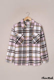 Deanwangkt - Pink Geometric Check Pocket Shirt