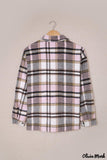 Deanwangkt - Pink Geometric Check Pocket Shirt