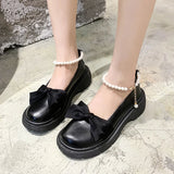 deanwangkt Women Thick Platform Mary Janes Lolita Shoes Party Pumps Summer  New Sandals Bow Chain Mujer Shoes Fashion Oxford Zapatos