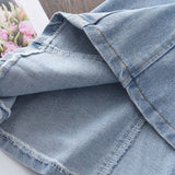 deanwangkt Baby Girl Clothes Menoea  Princess Denim Dresses for Baby Girl Clothing New Summer Toddler Pearl Lace Patchwork Princess Dress for Kids 2-7Y