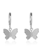 deanwangkt  Women Girls Punk One-piece Earrings Butterfly Cross Pendant Tassel Clip Earrings Ear Studs Alloy Dangle Earring Jewelry Gift