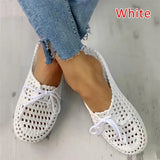 deanwangkt Women's Flip-flops Summer Shoes for Women Sandals Fashion Hollow Out Breathable Beach Shoes Lace-up Ladies Slippers Sandals