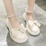 deanwangkt Women Thick Platform Mary Janes Lolita Shoes Party Pumps Summer  New Sandals Bow Chain Mujer Shoes Fashion Oxford Zapatos