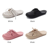 deanwangkt Women's Flip-flops Summer Shoes for Women Sandals Fashion Hollow Out Breathable Beach Shoes Lace-up Ladies Slippers Sandals