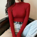 deanwangkt New Knitting Pullover Sweater Long Sleeve Bottom Shirt Slim Turtleneck Sweaters Autumn Winter Soft Blouse Jumpers For Women