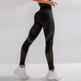 DEANWANGKT Summer GYM Mesh Breathable High Waist Tight Leggings Yoga Pants Women's Peach Hip Fitness Pants Hip Lift Running Sports Pants