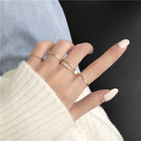 Bohemian Geometric Rings Set For Women Vintage Star Moon Flower Knuckle Finger Ring Women Girl Fashion Jewelry Gift