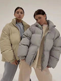 deanwangkt Winter Zipper Casual Y2K Clothes Loose Over Sized Jackets For Women  Korean Fashion Streetwear Pocket Warm Coats