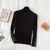 deanwangkt Thick Sweater Long Sleeve Pullover Autumn Winter Clothes Button O Neck Sweater Female Casual Streetwear Knitted Top Soft Jumper