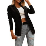 deanwangkt  Spring Women's Blazer Coat Black Solid Loose Casual Elegant Blazers Female Fashion Formal Office Large Size Ladies Clothing