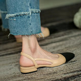 deanwangkt New In Leather Women 39 Shoes Sandals Flat Bottom Color Hollow Thick Heel Chaussure Femme Zapatos Mujer Sandalias Sapatos