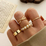 Bohemian Geometric Rings Set For Women Vintage Star Moon Flower Knuckle Finger Ring Women Girl Fashion Jewelry Gift